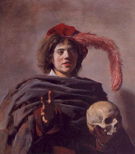 Frans Hals Portrait of a Young Man with a Skull Spain oil painting art